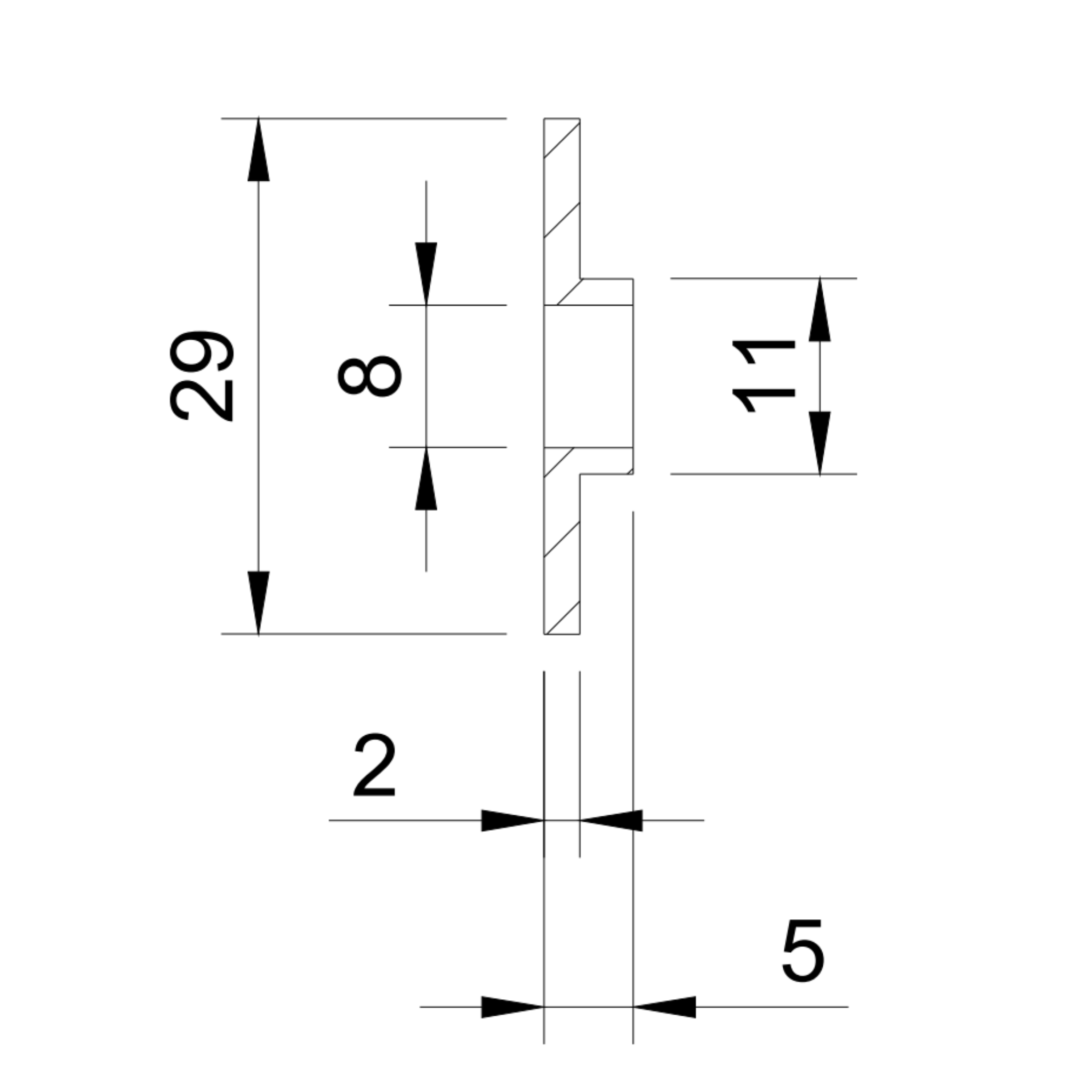 Glass adaptor - gasket with flange, D30, Silicone - Strofix
