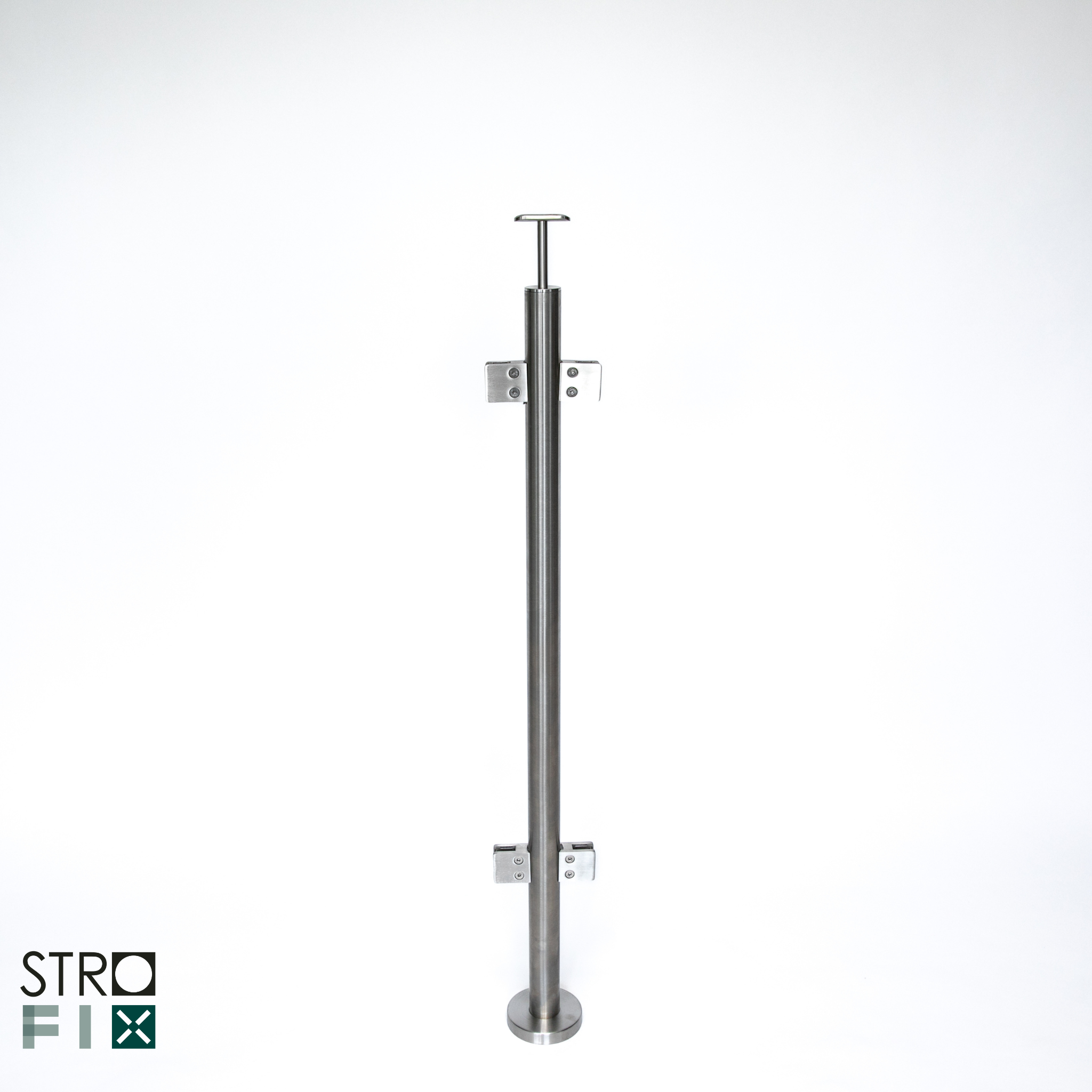 Glass railing system for a flat surface - 42.4 - StroFIX