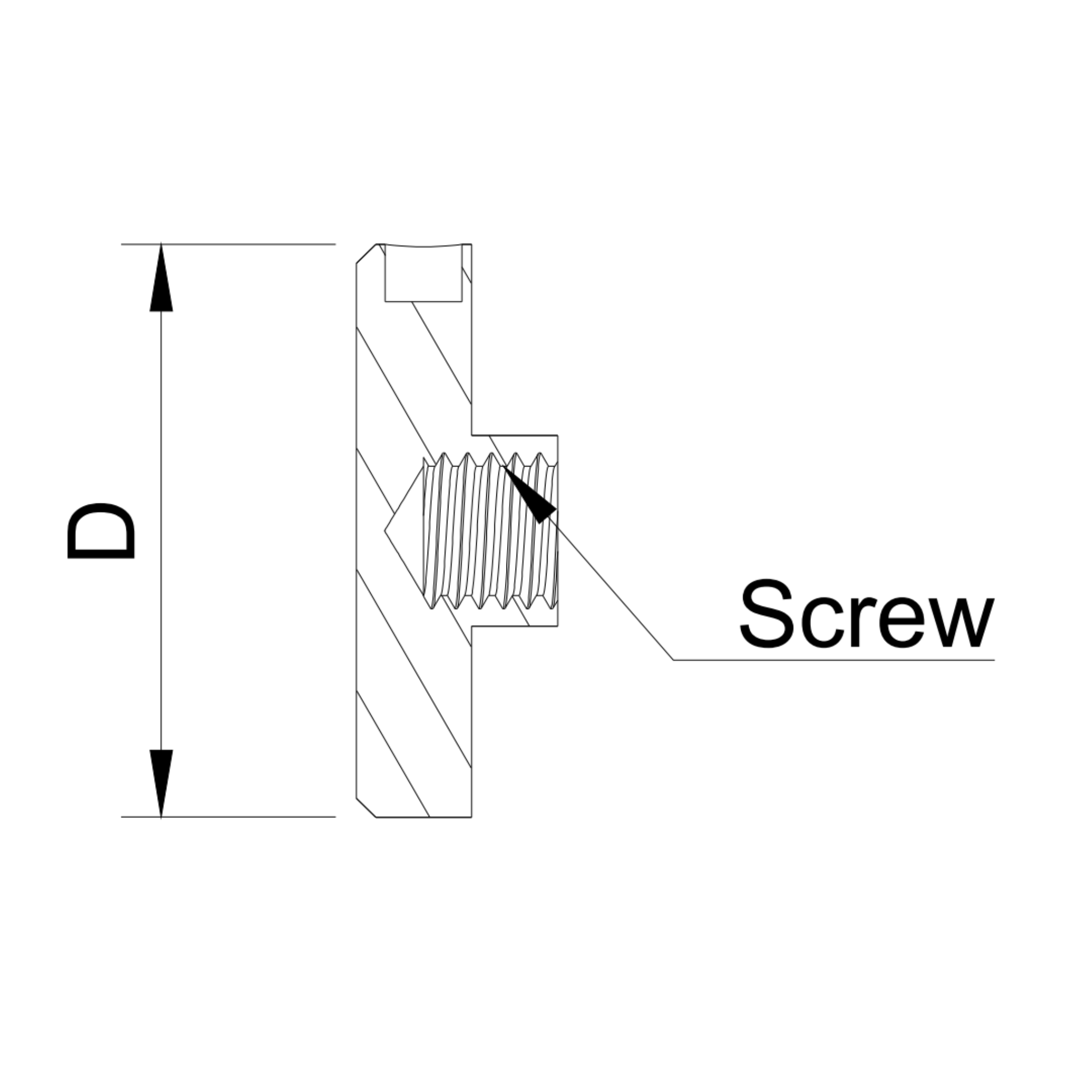 Glass adaptor - cover, D30, SS, satin. - StroFIX