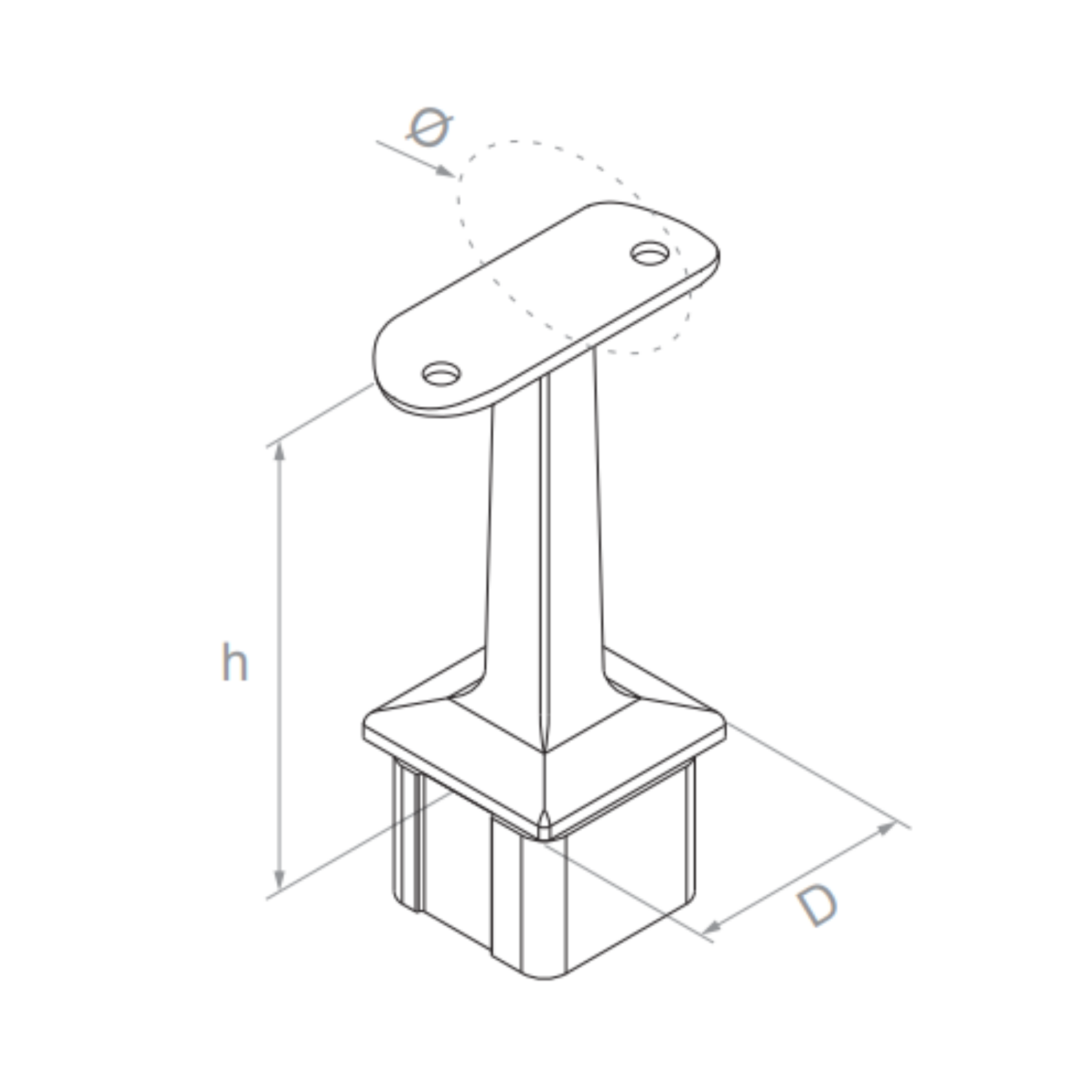Handrail fitting - 42.4 - StroFIX
