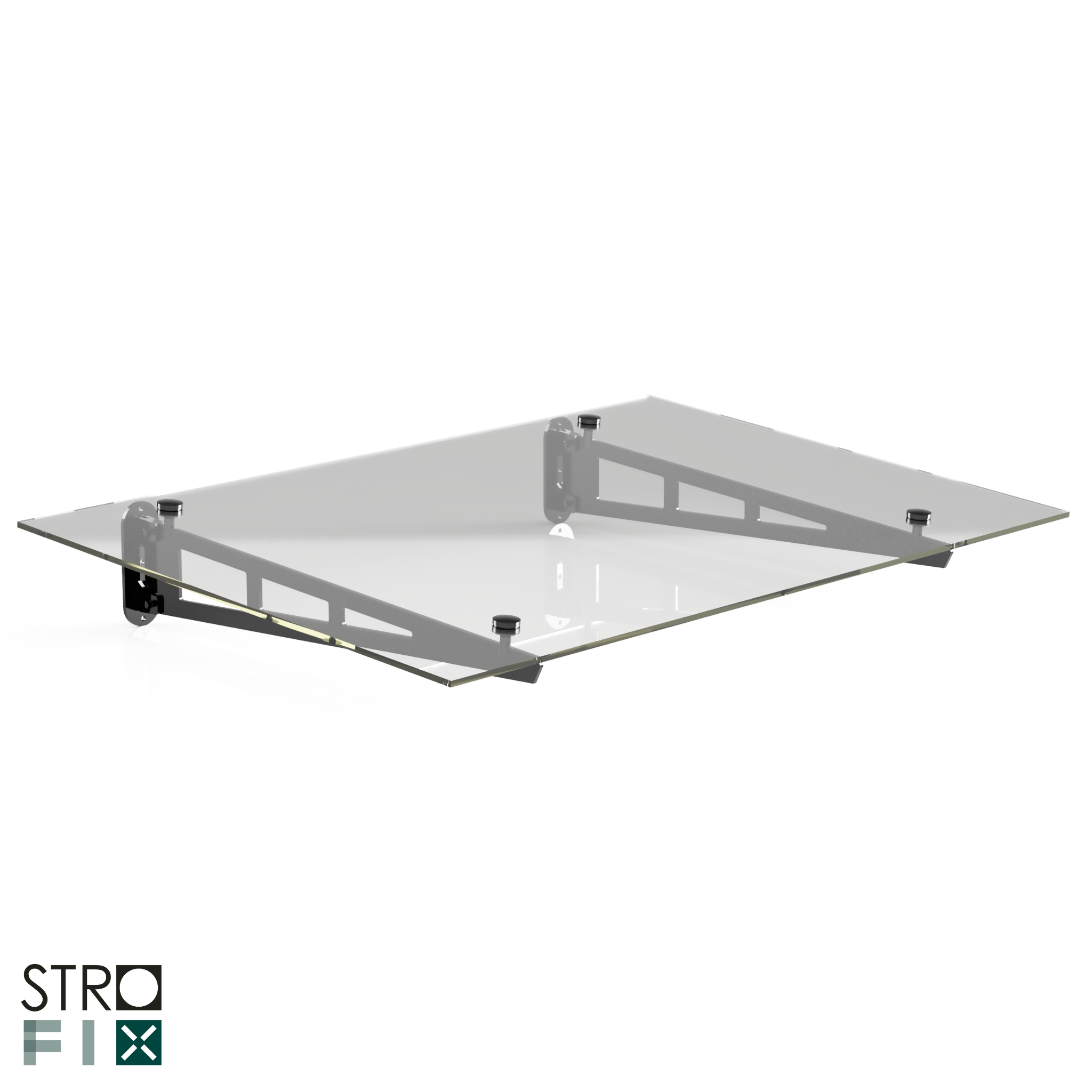 Glass canopy on 2 supports, 1150 - StroFIX